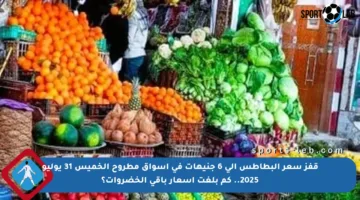 قفز سعر البطاطس إلى 6 جنيهات في أسواق مطروح الخميس 31 يوليو 2025.. كم بلغت أسعار باقي الخضروات؟